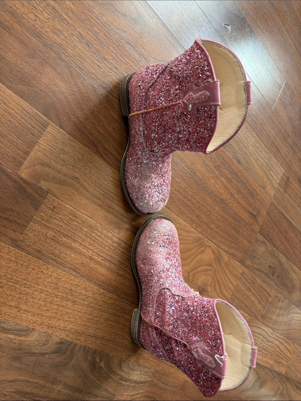 Girls Pink Glitter Ankle Boots - Kids Shoes